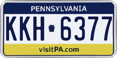 PA license plate KKH6377