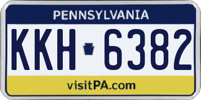 PA license plate KKH6382