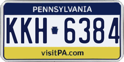 PA license plate KKH6384