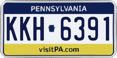 PA license plate KKH6391