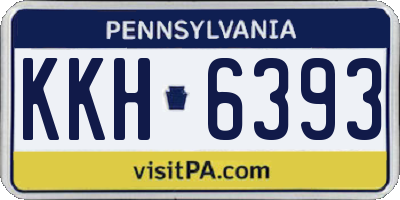PA license plate KKH6393