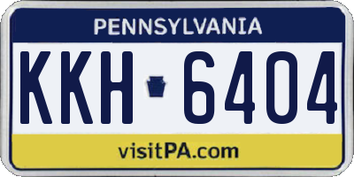 PA license plate KKH6404