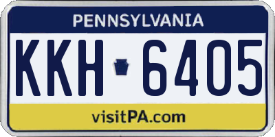 PA license plate KKH6405