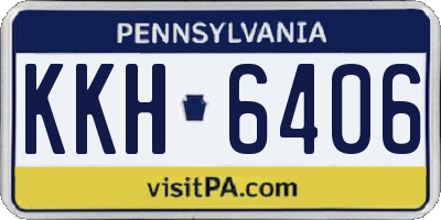 PA license plate KKH6406