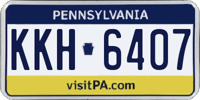 PA license plate KKH6407