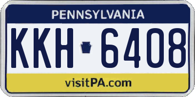 PA license plate KKH6408