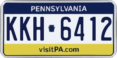 PA license plate KKH6412