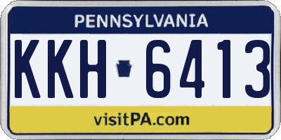 PA license plate KKH6413