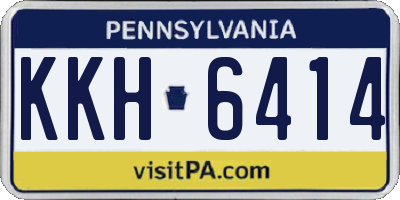 PA license plate KKH6414