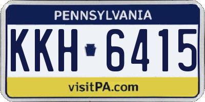 PA license plate KKH6415