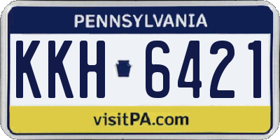 PA license plate KKH6421