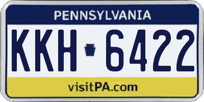PA license plate KKH6422