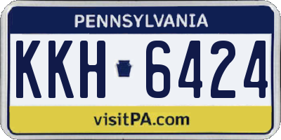 PA license plate KKH6424