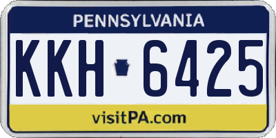 PA license plate KKH6425