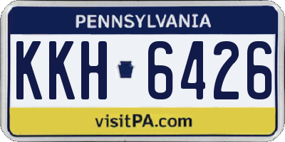 PA license plate KKH6426