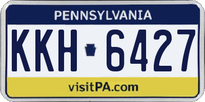 PA license plate KKH6427