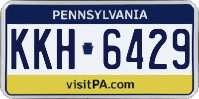 PA license plate KKH6429