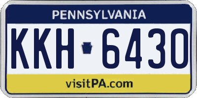 PA license plate KKH6430