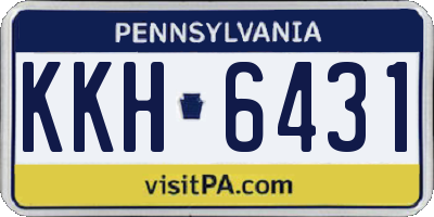PA license plate KKH6431