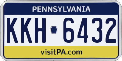 PA license plate KKH6432