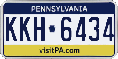 PA license plate KKH6434