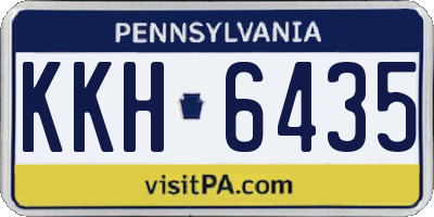 PA license plate KKH6435