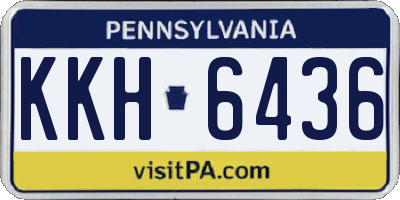 PA license plate KKH6436