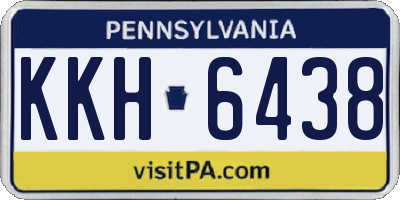 PA license plate KKH6438