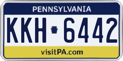 PA license plate KKH6442