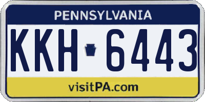 PA license plate KKH6443
