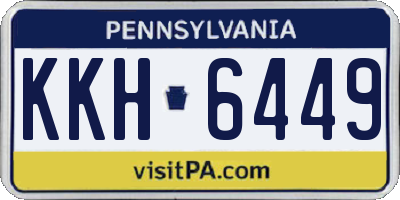 PA license plate KKH6449