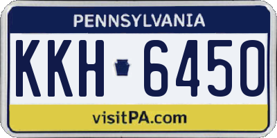 PA license plate KKH6450