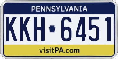 PA license plate KKH6451