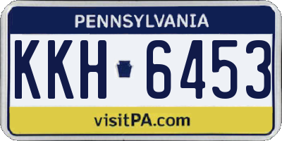 PA license plate KKH6453