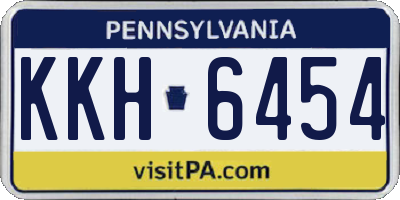 PA license plate KKH6454