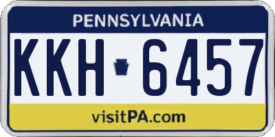 PA license plate KKH6457
