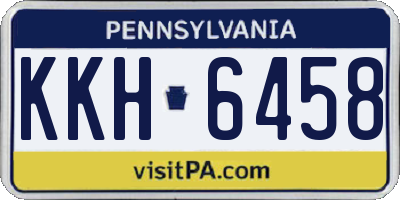 PA license plate KKH6458
