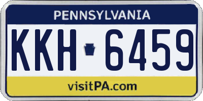 PA license plate KKH6459