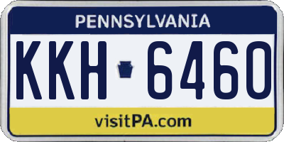 PA license plate KKH6460