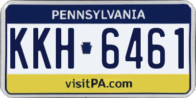 PA license plate KKH6461
