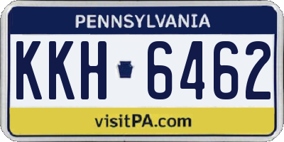 PA license plate KKH6462