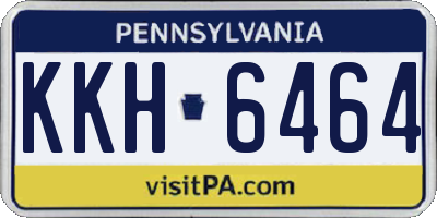 PA license plate KKH6464