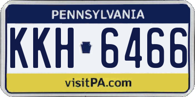 PA license plate KKH6466