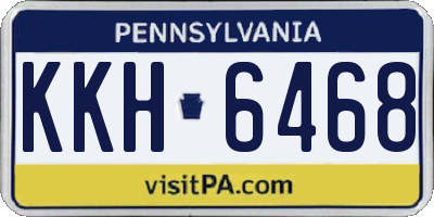 PA license plate KKH6468