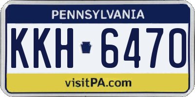 PA license plate KKH6470