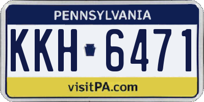 PA license plate KKH6471
