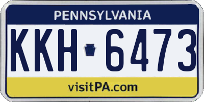 PA license plate KKH6473