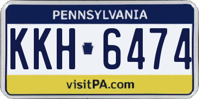 PA license plate KKH6474