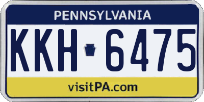 PA license plate KKH6475