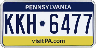 PA license plate KKH6477